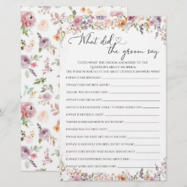 Vilda blommor Vad sa brudgummen brud shower