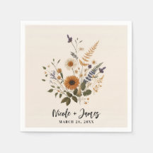 Vilda blommor Vintage blommig bukett Bohemsk bröll