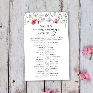 Vilda blommor Would Mommy Rather Baby-spel