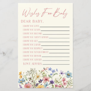 Vilda Blommors Blomsterönskningar För Baby Shower