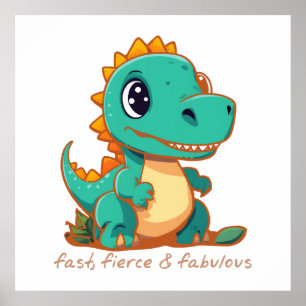 Vilda dinosaurier poster