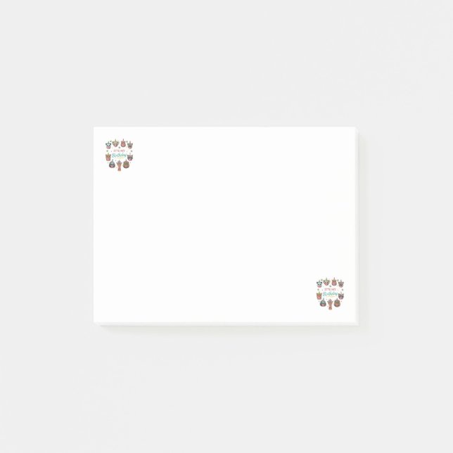 Vilda djungeldjur Födelsedagsfest Design  Post-it Block (Framsida)
