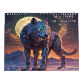 Vilda djur AI Digital konst Kalender
