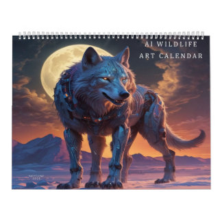 Vilda djur AI Digital konst Kalender