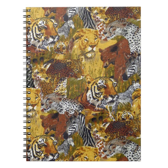 Vilda djur 🦁 🐯 🐻 🦒 anteckningsbok (Framsidan)