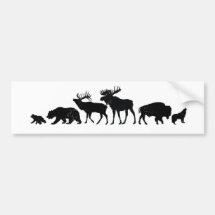 Vilda djur av Yellowstone Bildekal