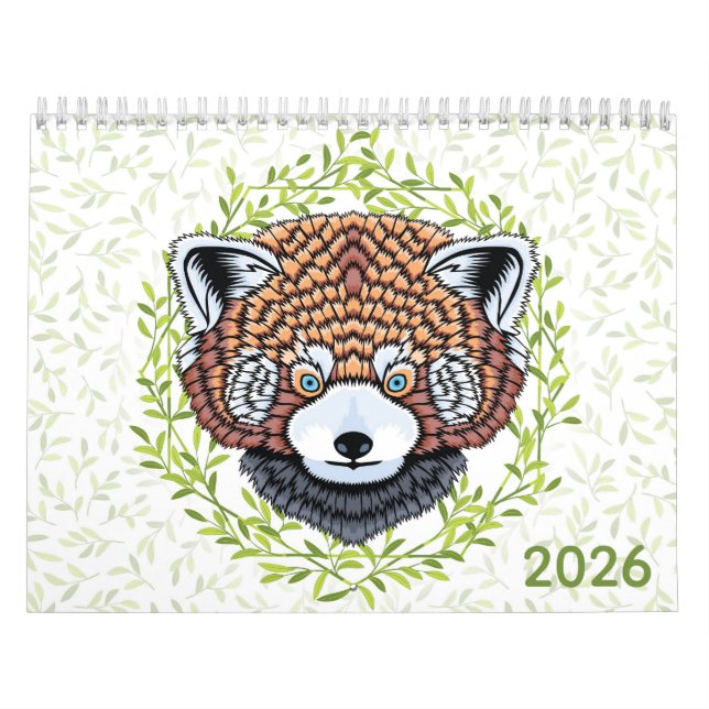 Vilda djur, blomster, botanisk akvarell 2026 kalender (Omslag)