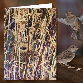 Vilda djur bo Blank Kort