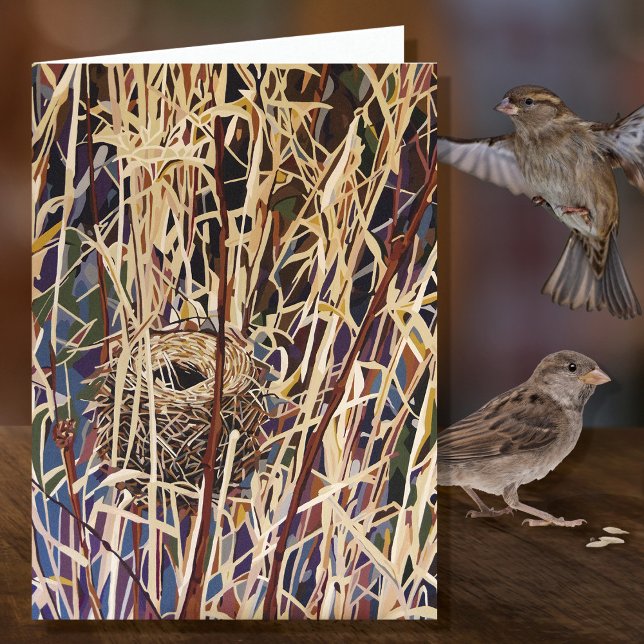 Vilda djur bo näst blank kort (Skapare uppladdad)