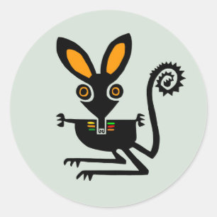 Vilda djur - Cute BILBY - Wildlife warrior - Runt Klistermärke
