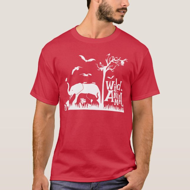 Vilda djur familj t shirt (Framsida)