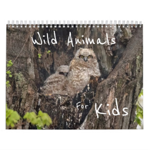 Vilda djur För barn Kalender