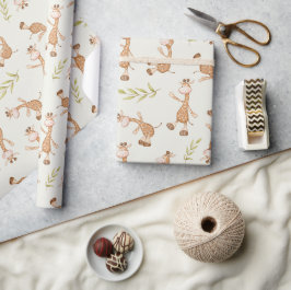 Vilda djur Giraffe Kids Presentpapper