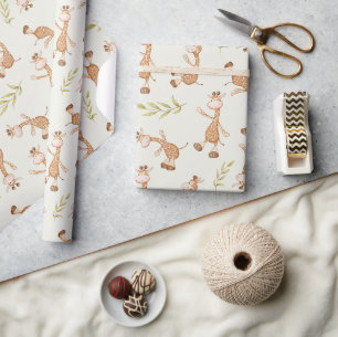 Vilda djur Giraffe Kids Presentpapper