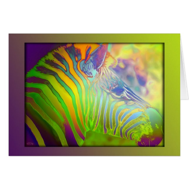 vilda djur hälsningskort (Framsidan Horizontal)