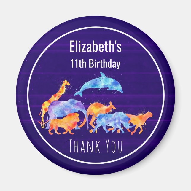 Vilda djur Händelse Tack Magnet (Framsidan)