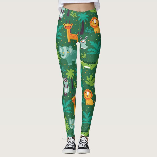 Vilda djur i Jungle Leggings (Framsida)