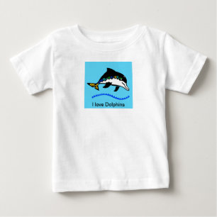 Vilda djur - I kärlek DOLPHINS - Havsblått - T Shirt