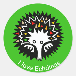 Vilda djur- I kärlek ECHIDNAS - Natur - Australien Runt Klistermärke