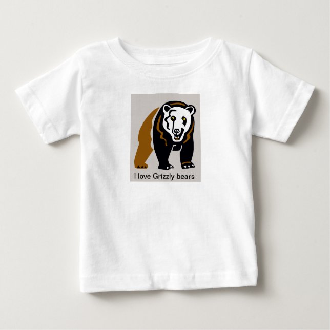 Vilda djur - I kärlek GRIZZLY BEARS - Wildlife T Shirt (Framsida)