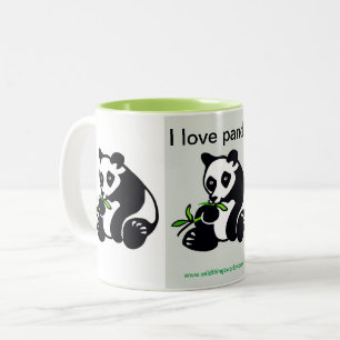 Vilda djur - I kärlek PANDAS - Djurälskare - Två-Tonad Mugg