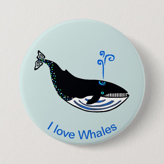 Vilda djur-I kärlek WHALES-Marine willife - Knapp (Framsida)