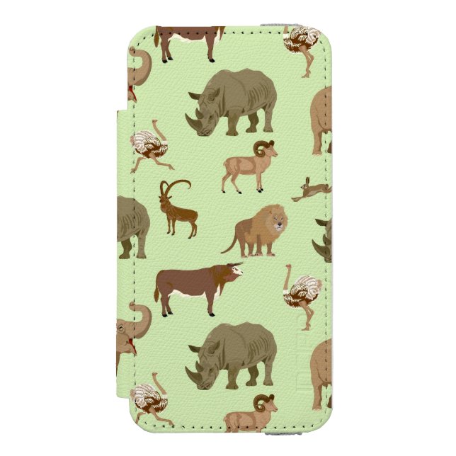 Vilda djur incipio iPhone wallet skal (Folio Framsidan)