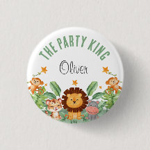 Vilda djur Jungle Animals Tropical Boy Birthday