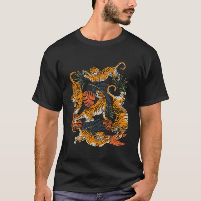 Vilda djur Jungle Zoo Keeper Gift Asia Big Cats T Shirt (Framsida)