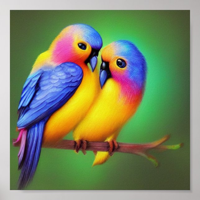 Vilda djur Love birds Poster (Framsidan)