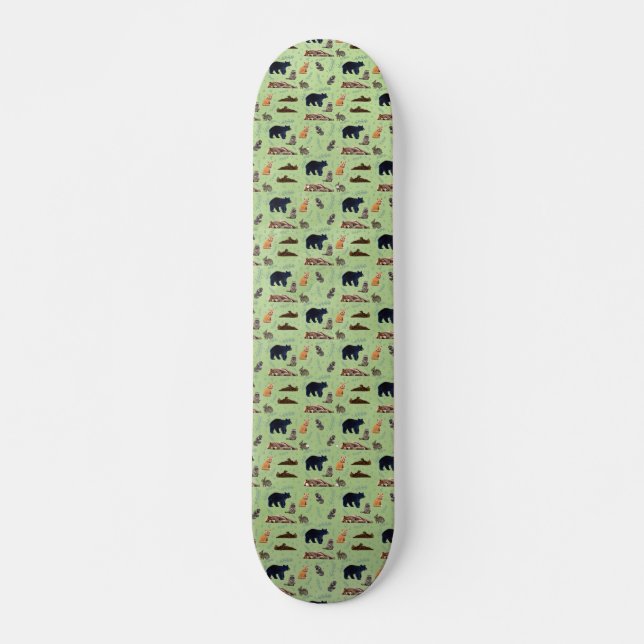 vilda djur mönster skateboard (Framsida)