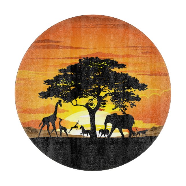 Vilda djur om African Savanna Sunset (Framsidan)