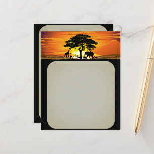 Vilda djur om African Savanna Sunset