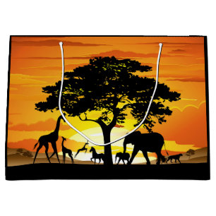 Vilda djur om African Savanna Sunset
