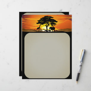 Vilda djur om African Savanna Sunset Brevhuvud