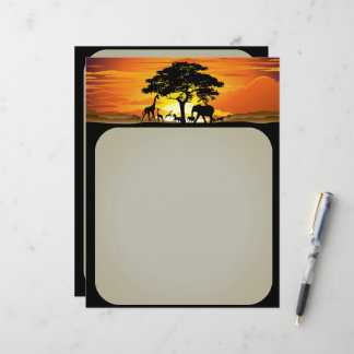 Vilda djur om African Savanna Sunset Brevhuvud