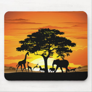 Vilda djur om African Savanna Sunset Musmatta