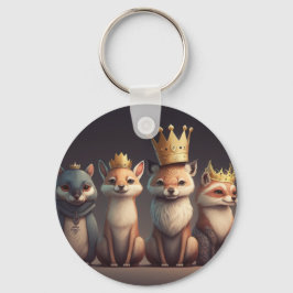 Vilda djur på krona nyckelring