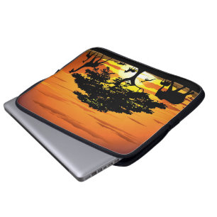 Vilda djur på Savannah Sunset Electronics Bag Laptop Sleeve