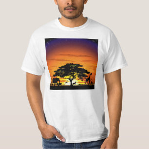 Vilda djur på Savannah Sunset T-shirt