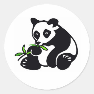Vilda djur - PANDA björn - vilda djur - natur Runt Klistermärke