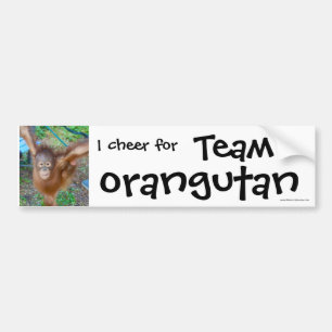 Vilda djur Pom-pom-pige : Team Orangutang Bildekal