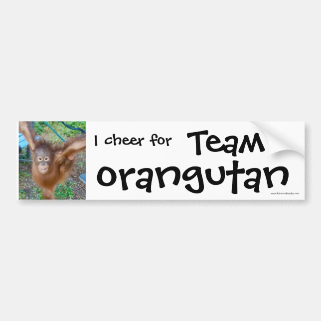 Vilda djur Pom-pom-pige : Team Orangutang Bildekal (Framsidan)