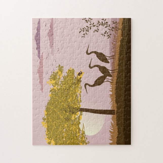 Vilda djur Puzzle Pussel (Vertikal)