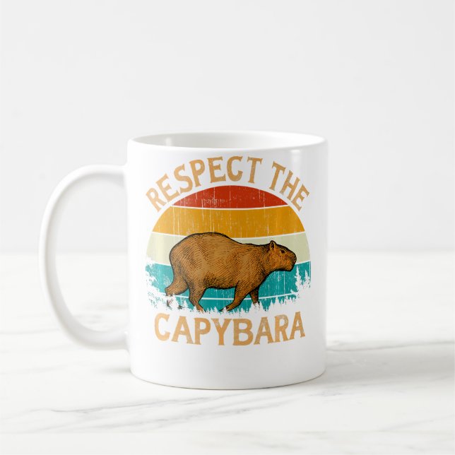 Vilda djur Respekt för kapybaran Kaffemugg (Vänster)