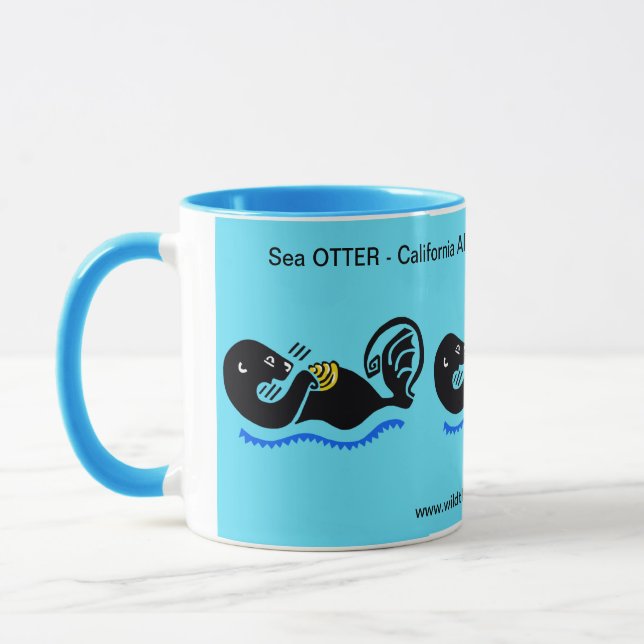 Vilda djur-Sea OTTER - Natur - Blue Mugg (Vänster)