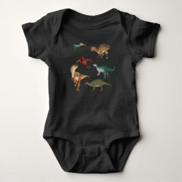 Vilda djur söta Jurassic park Dinosaurier svart T Shirt