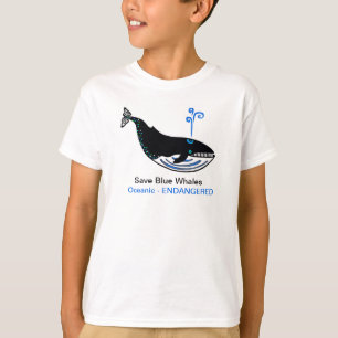 Vilda djur - Spara Blue WHALES - Marine- T Shirt