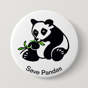 Vilda djur - Spara PANDAS - vilda djur Knapp