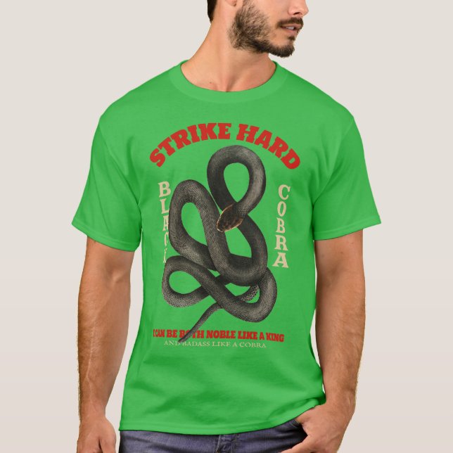 Vilda djur Svart Kobra Capella T Shirt (Framsida)